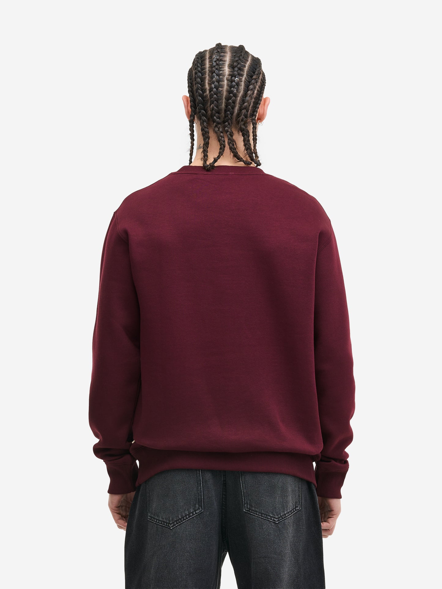  Lonsdale Herren Pullover Oxblood Rückseite, schmale Passform
