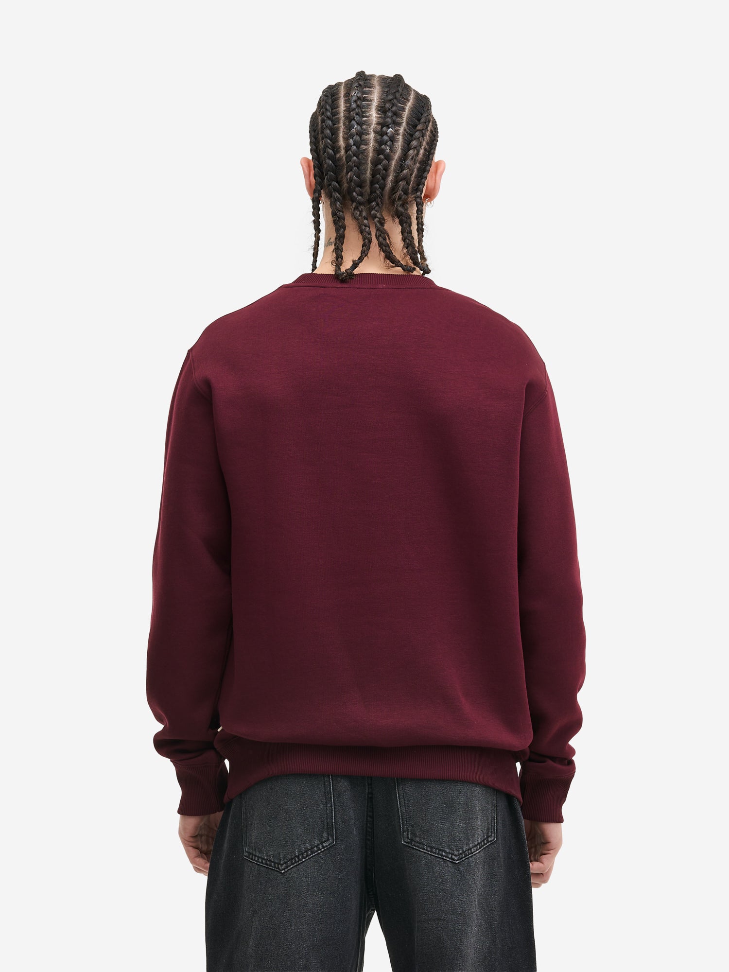  Lonsdale Herren Pullover Oxblood Rückseite, schmale Passform
