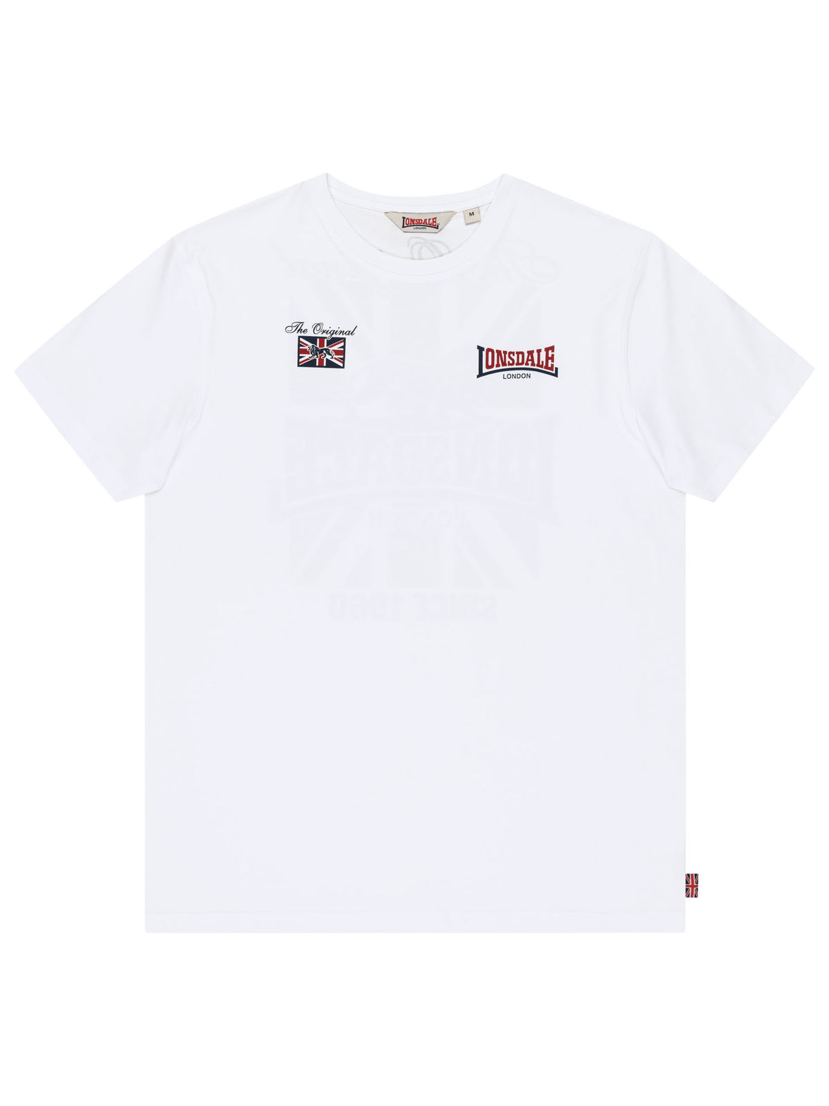 Lonsdale Herren T-Shirt in Weiss mit zwei kleinen Logo-Drucken auf der Brust.