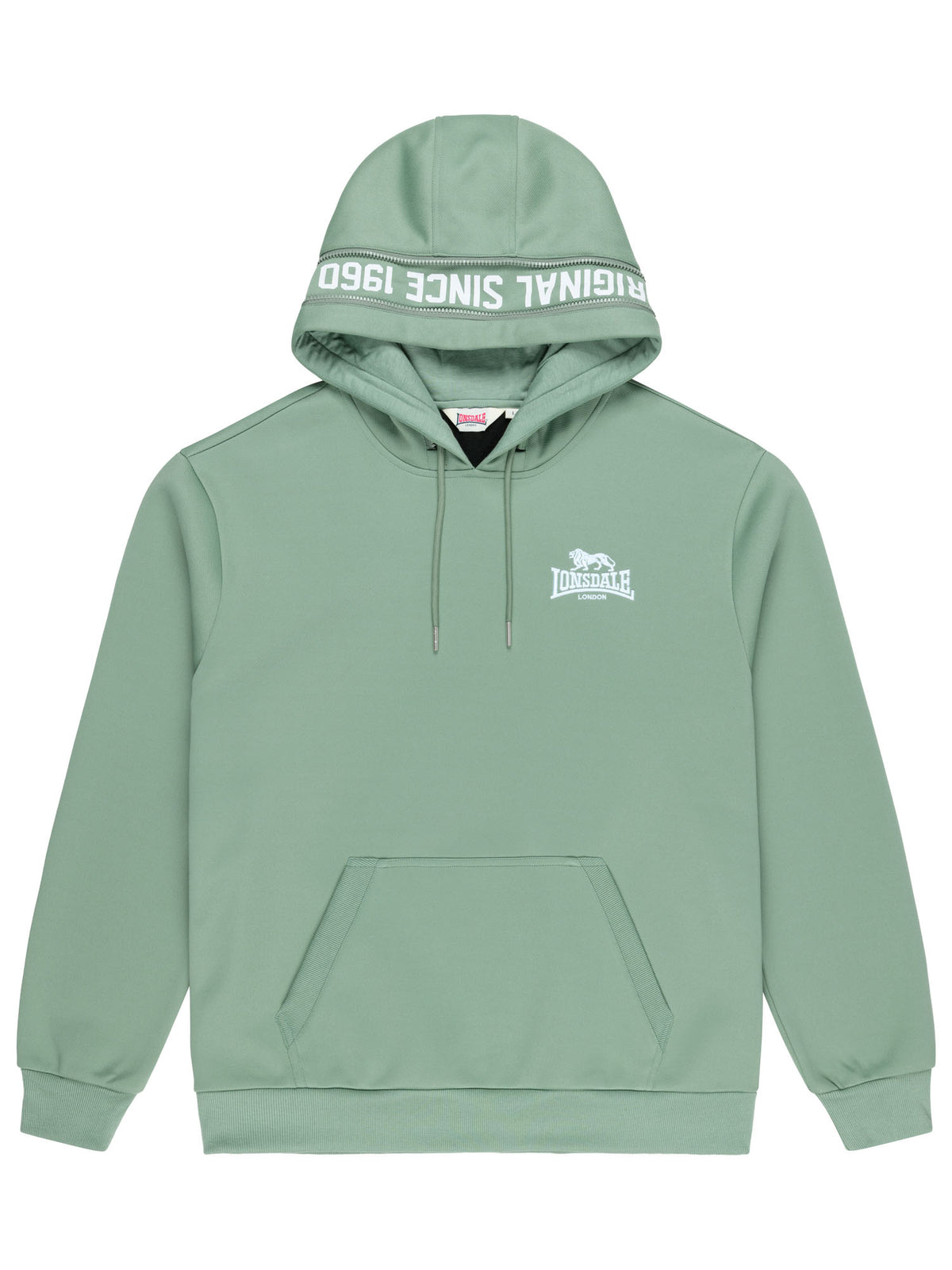 Lonsdale Herren Hoodie in Grün mit weissem Logo auf der Brust.