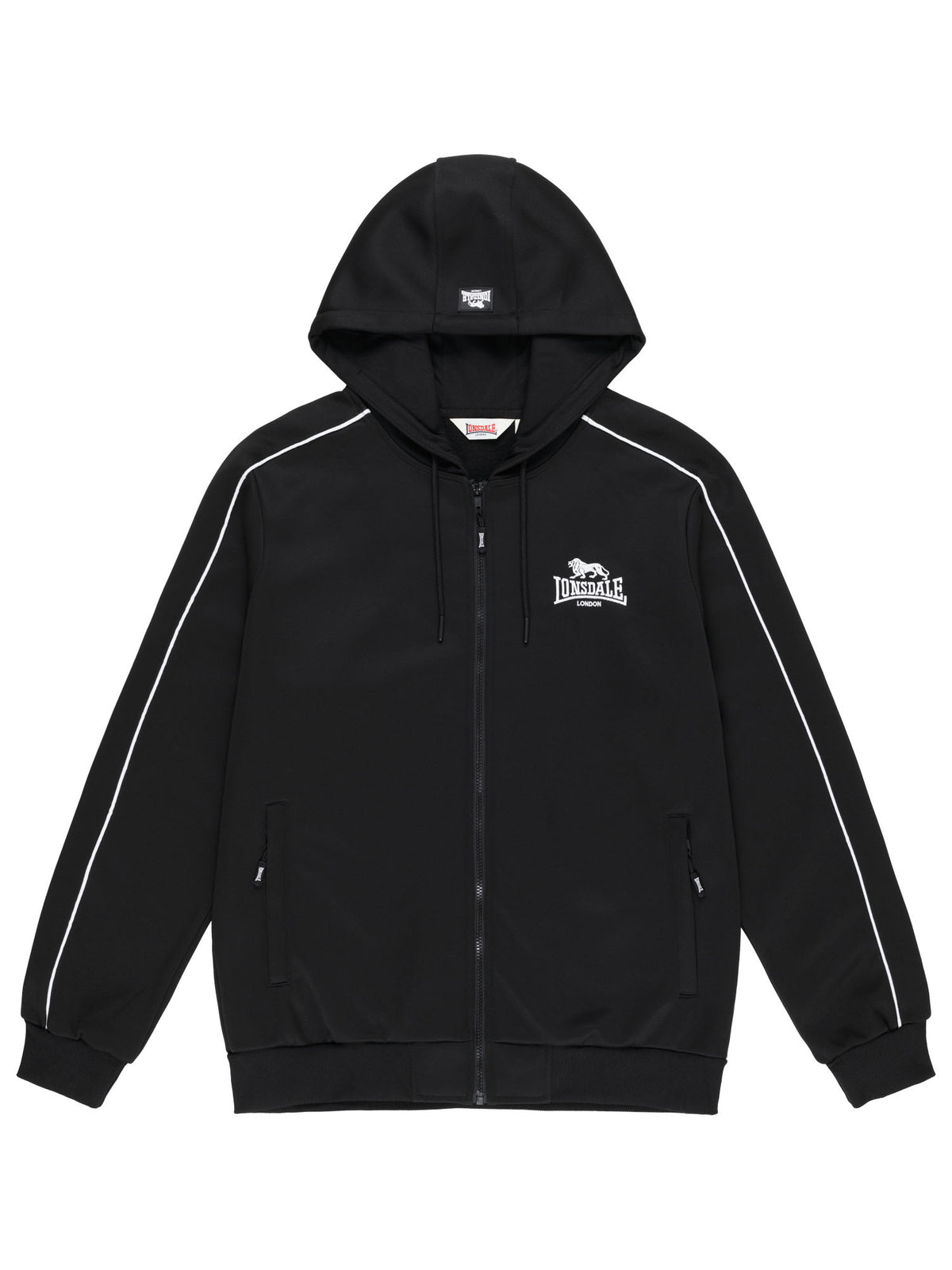 Lonsdale 117947 Chaldon Kapuzensweatjacke Schwarz
