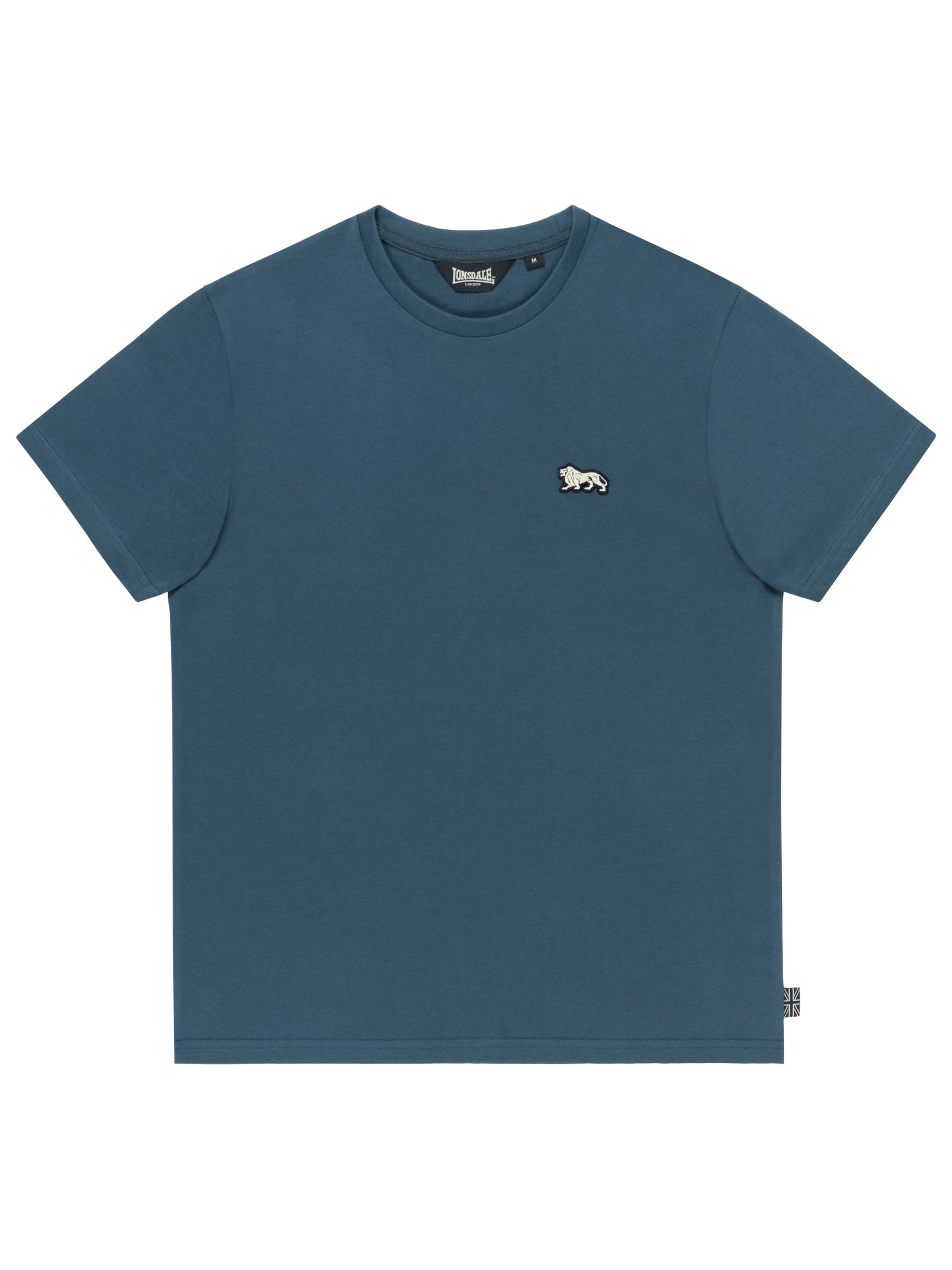 Lonsdale Herren T-Shirt blau orion blue mit kleinem Löwen-Logo auf der Brust.