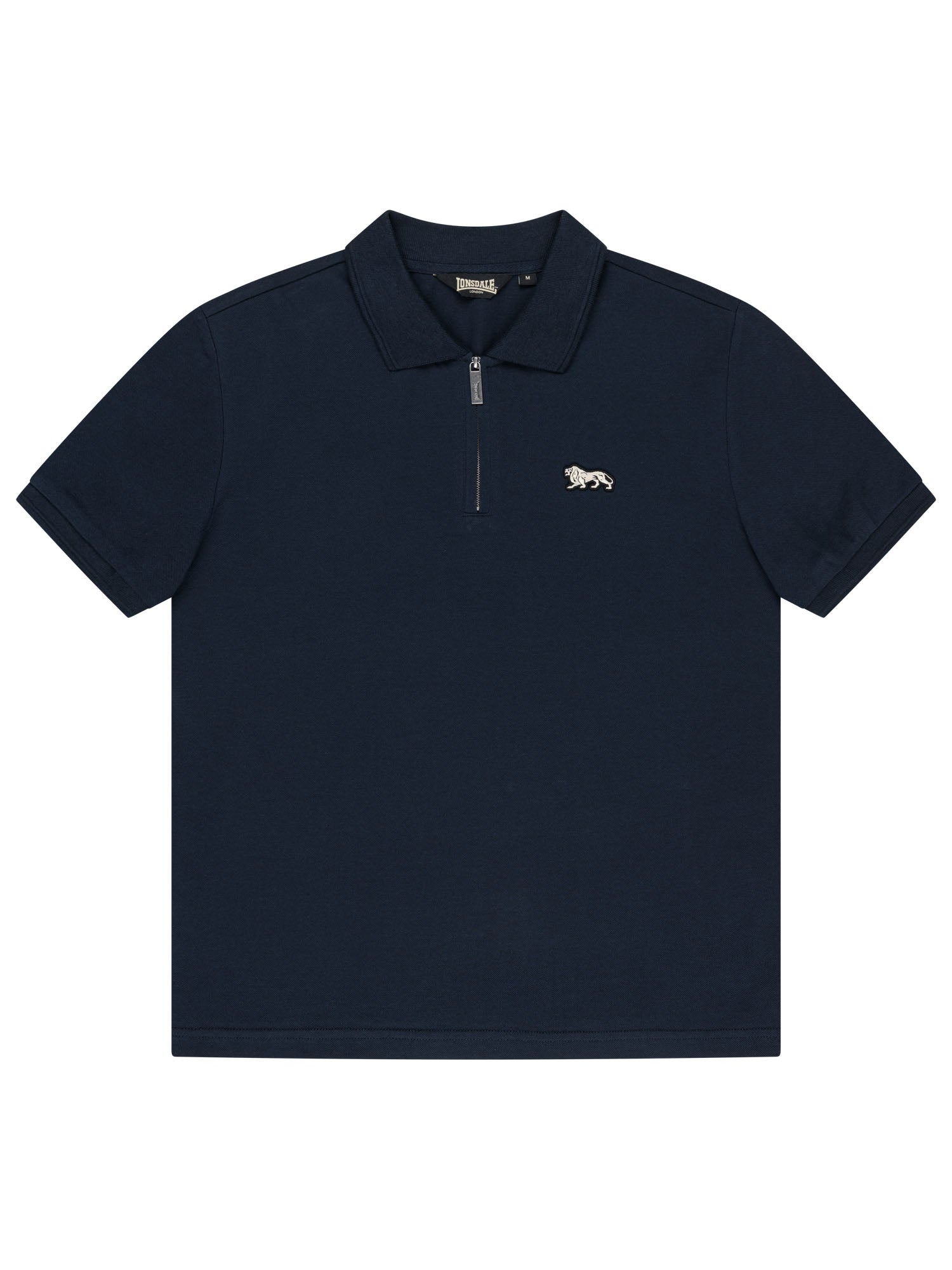 Lonsdale Herren Poloshirt in Dunkelblau mit Reissverschluss