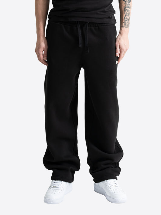 Schwarze Lonsdale Herren-Jogginghose mit Löwen-Logo. Bequeme Fleece-Trainerhose im Schweizer Online-Shop kaufen