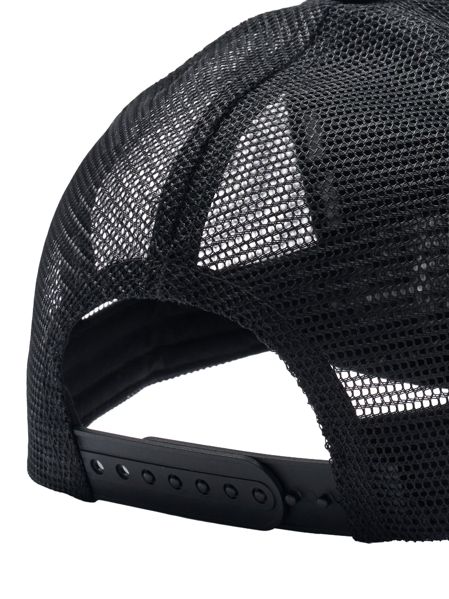 Rückseite der schwarzen Lonsdale Mesh-Kappe mit verstellbarem Snapback-Verschluss online bestellen Schweiz.