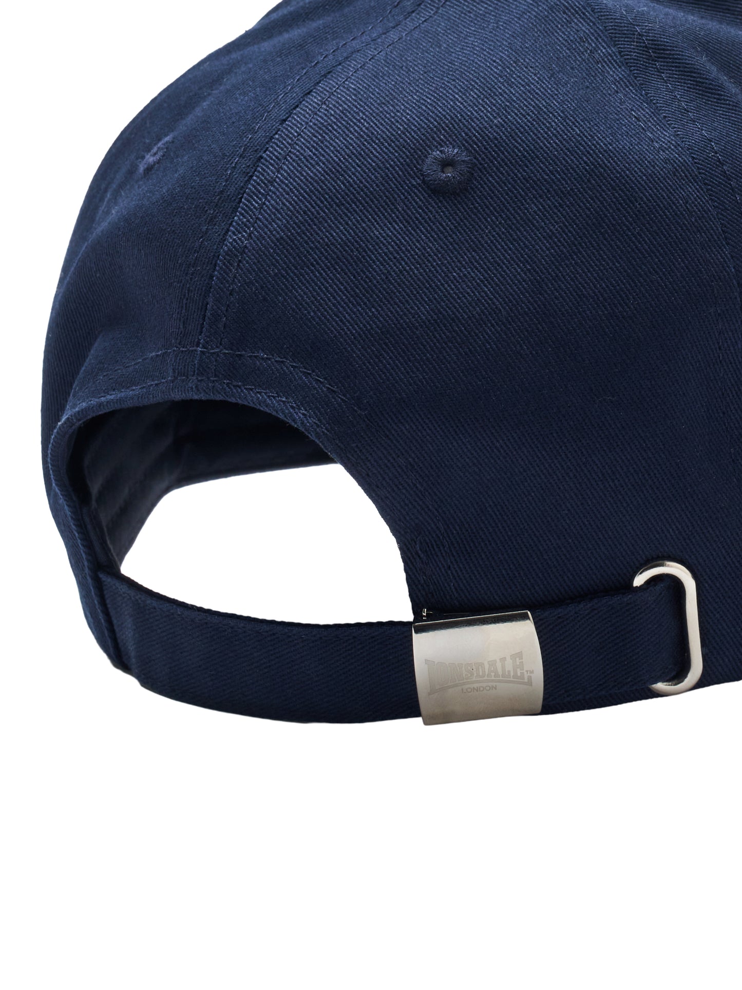 Rückseite der Lonsdale Twickenham Kappe in Dark Navy mit verstellbarem Metallverschluss online bestellen Schweiz.