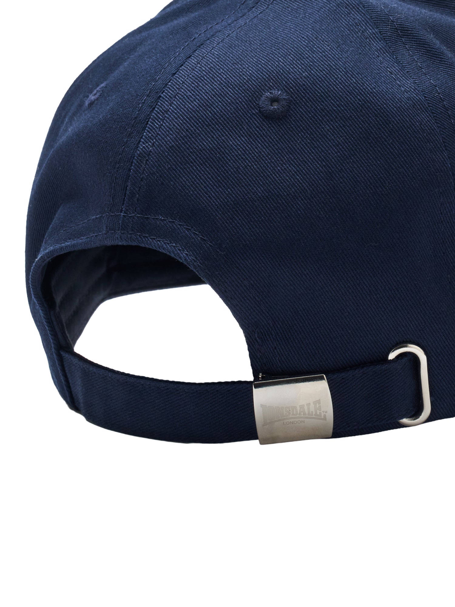 Rückseite der Lonsdale Twickenham Kappe in Dark Navy mit verstellbarem Metallverschluss online bestellen Schweiz.