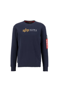 Alpha Industries Label  Sweater - replica blue