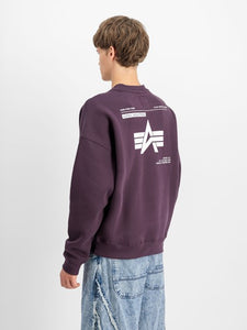 Alpha Industries Logo Back Print Sweater - plum
