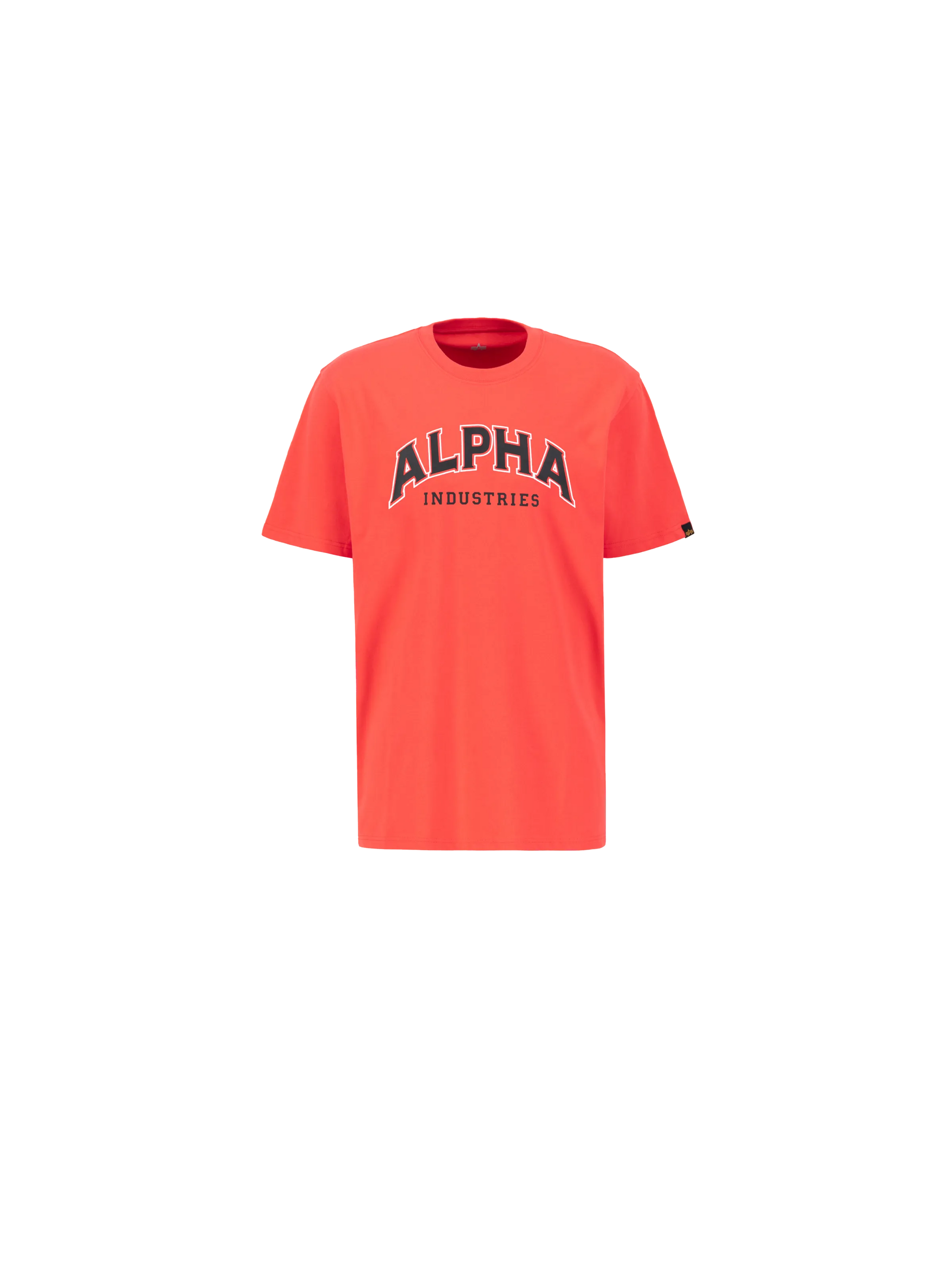 Alpha Industries College T-Shirt – Loose Fit Frontansicht mit Logo-Print radiant red