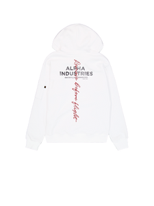 Alpha Industries Signature Back Print Hoody - White