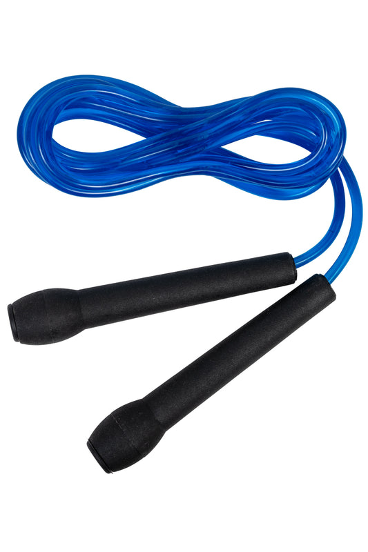 Blaues Lonsdale Springseil mit ergonomischen Griffen für schnelles Fitness-, Box- und Ausdauertraining.