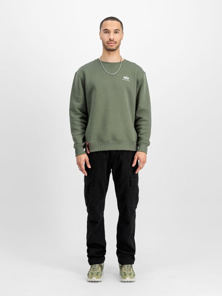 Alpha Industries Basic Small Logo Sweatshirt - dark olive