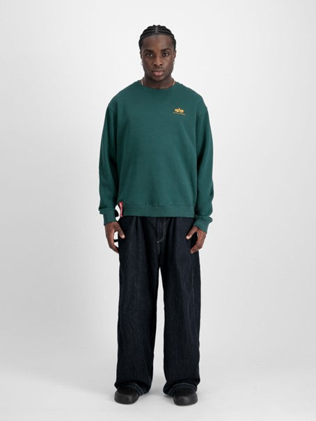 Alpha Industries Basic Small Logo Sweatshirt - forest green