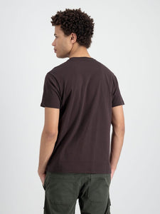 Alpha Industries Basic T-Shirt Small Logo - hunter brown