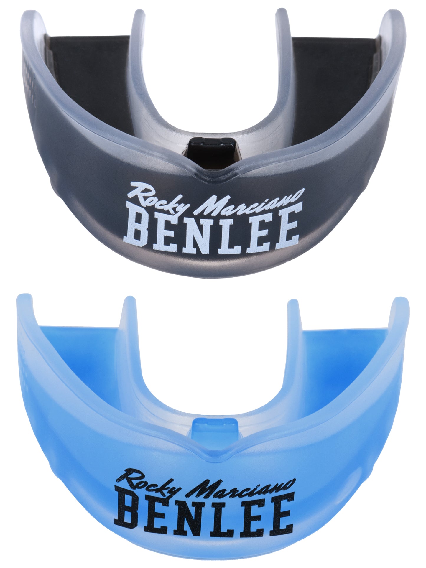 BENLEE Doppelpack Mundschutz Regulus in Schwarz und Blau-Transparent.