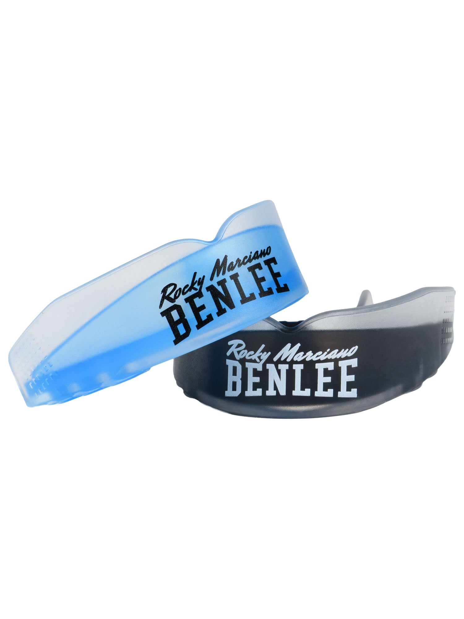 BENLEE Doppelpack Mundschutz Regulus in Schwarz und Blau-Transparent.