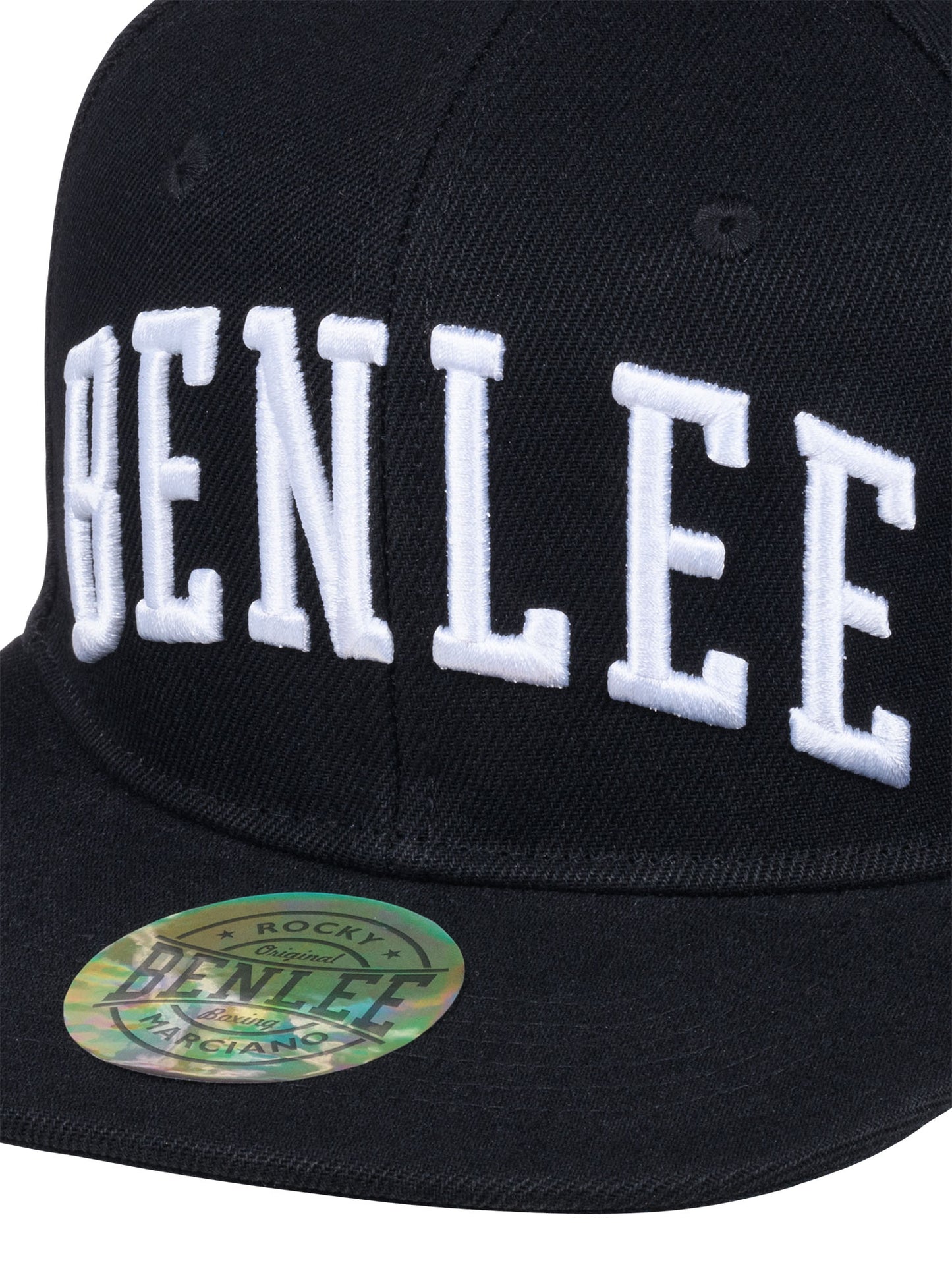 Schwarze BENLEE Snapback-Kappe mit Logo