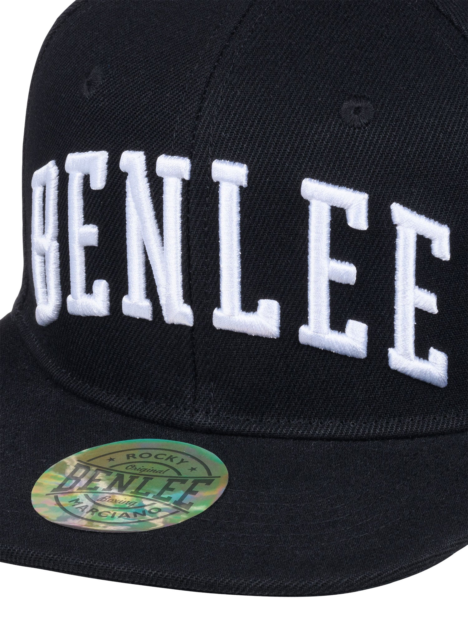 Schwarze BENLEE Snapback-Kappe mit Logo