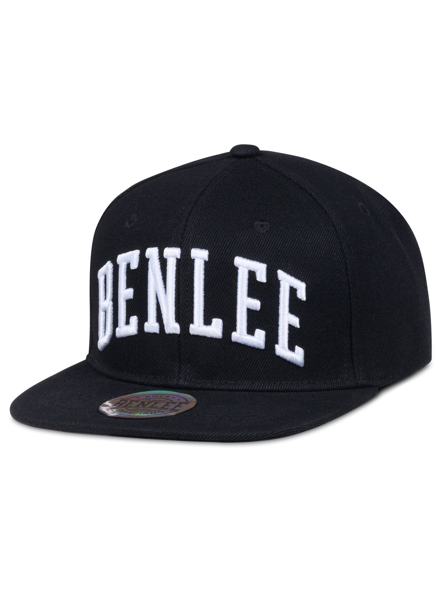 Schwarze BENLEE Snapback-Kappe mit Logo