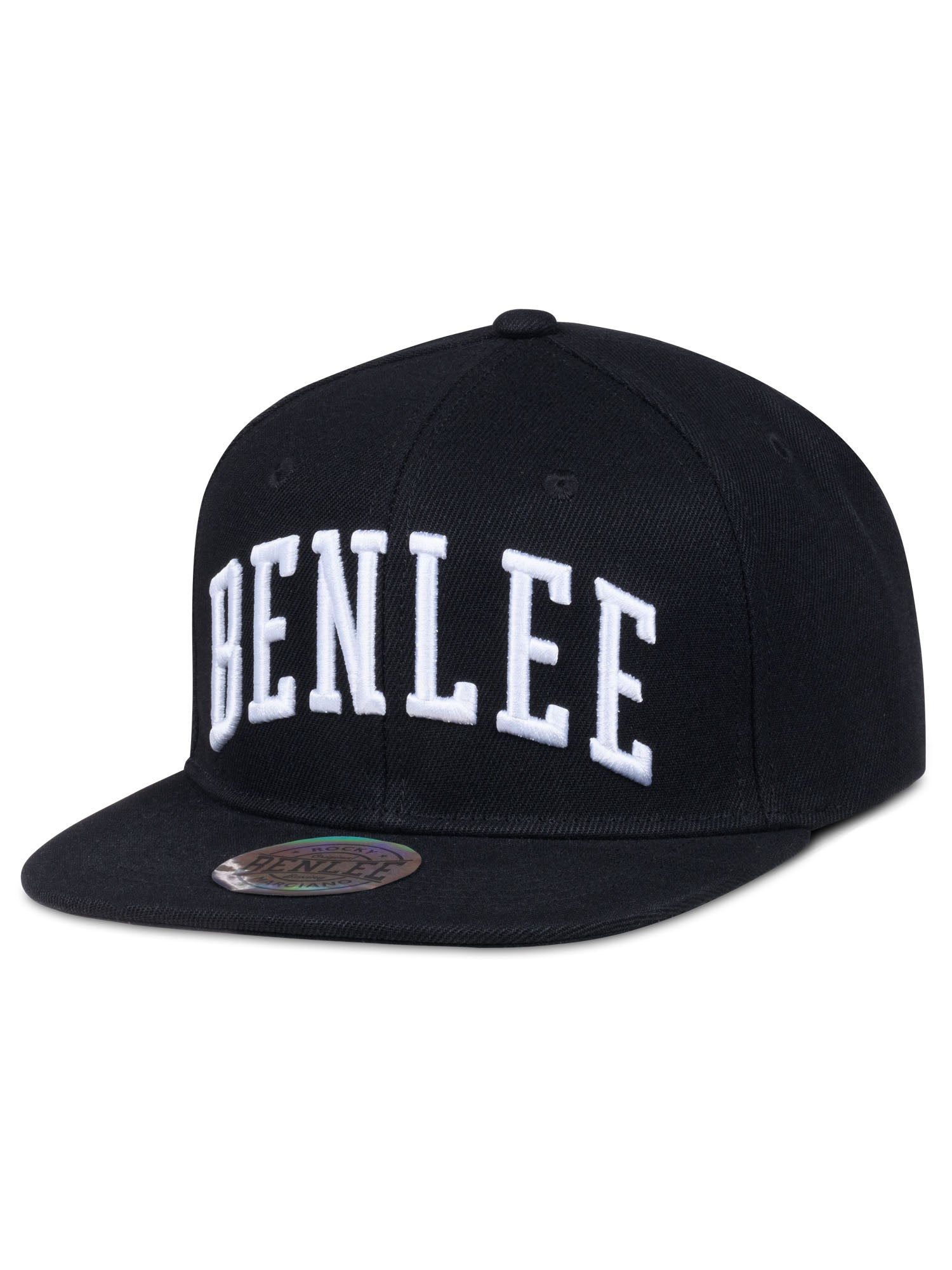 Schwarze BENLEE Snapback-Kappe mit Logo