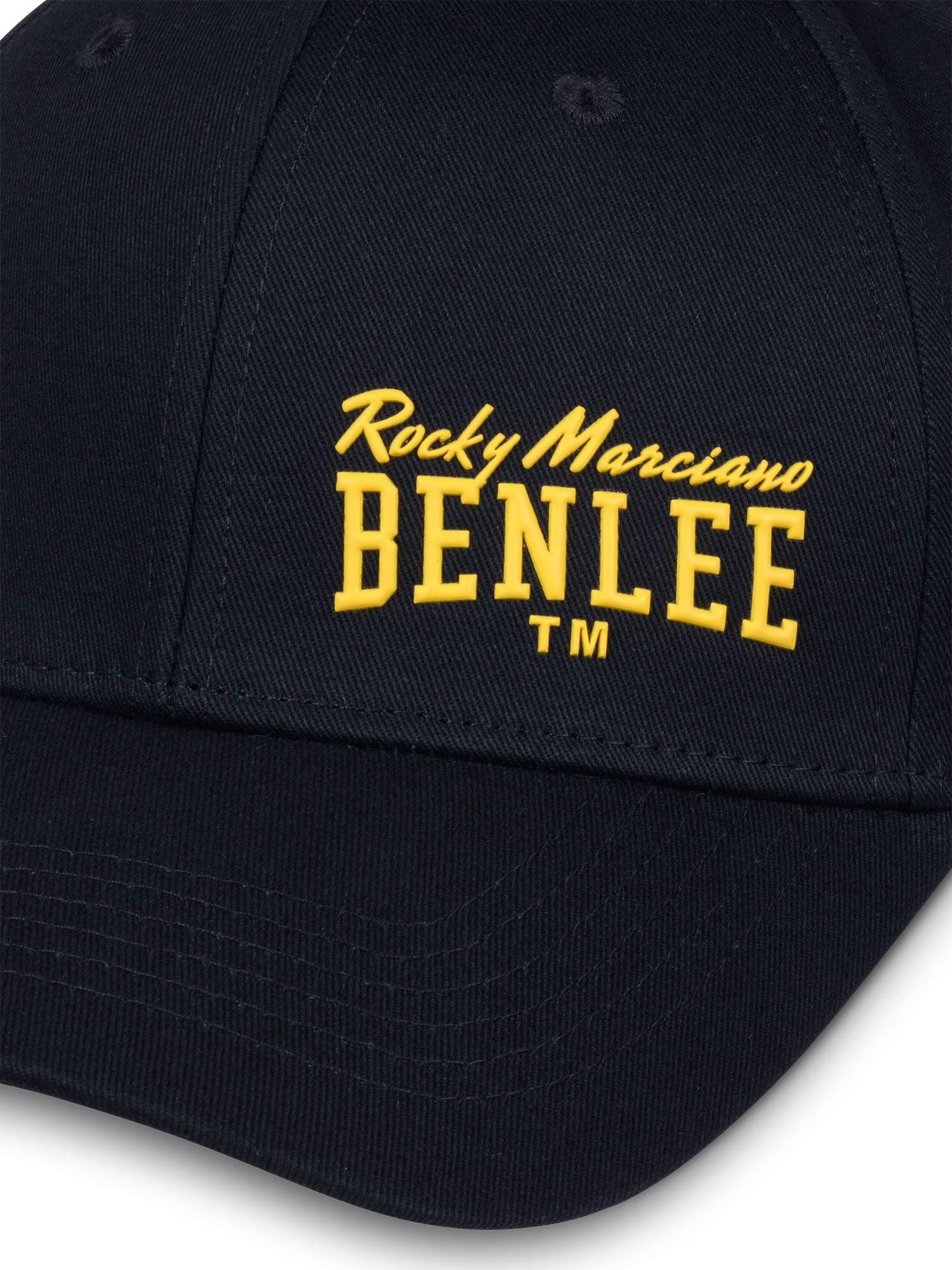 Schwarze BENLEE Basic Kappe aus Baumwolle mit 3D Logo Print
