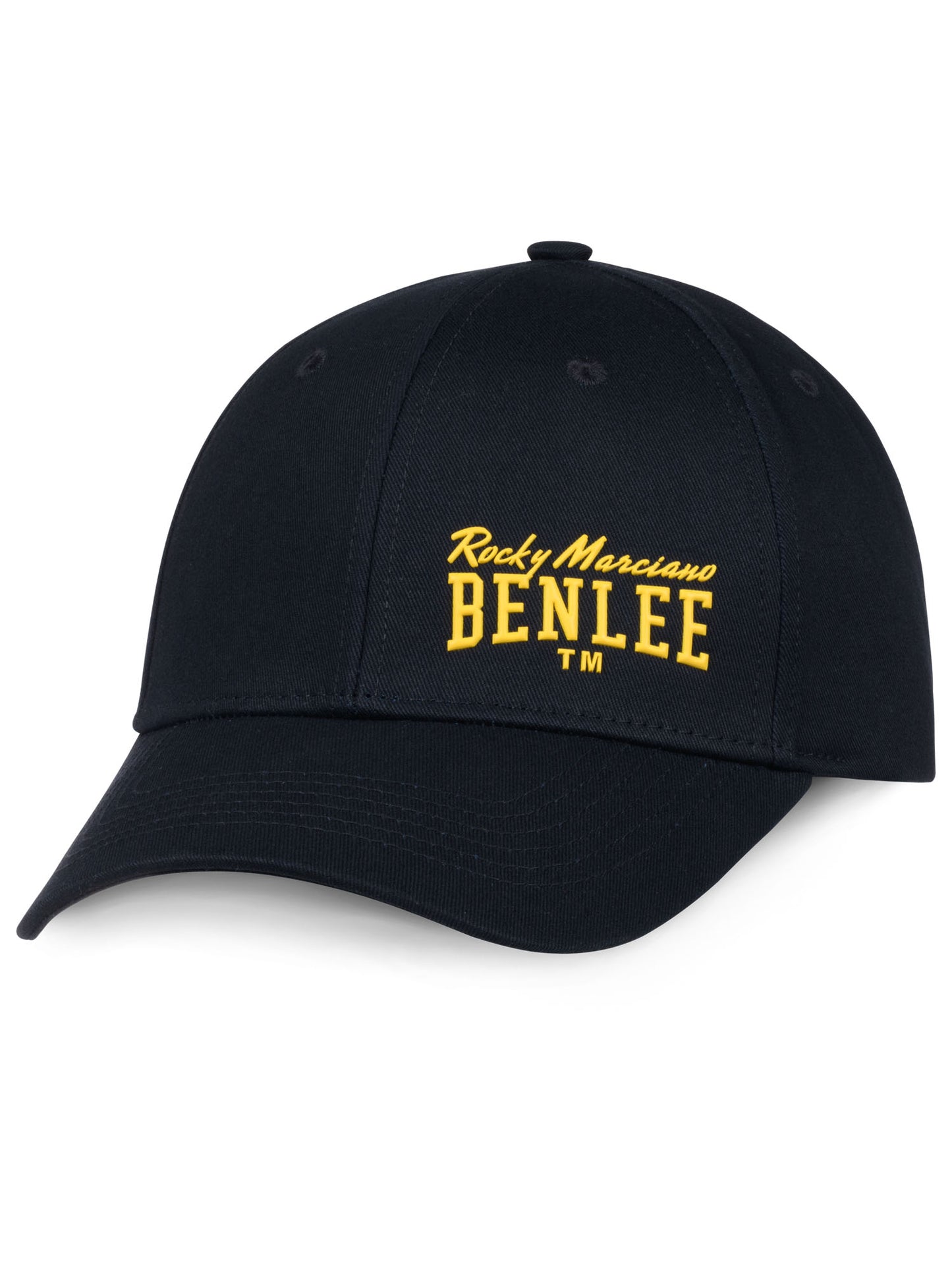 Schwarze BENLEE Basic Kappe aus Baumwolle mit 3D Logo Print