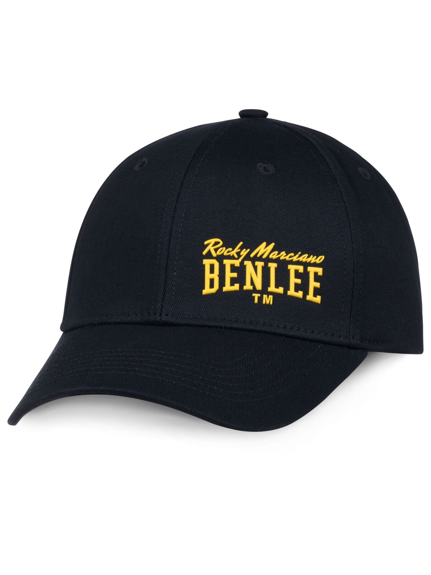 Schwarze BENLEE Basic Kappe aus Baumwolle mit 3D Logo Print
