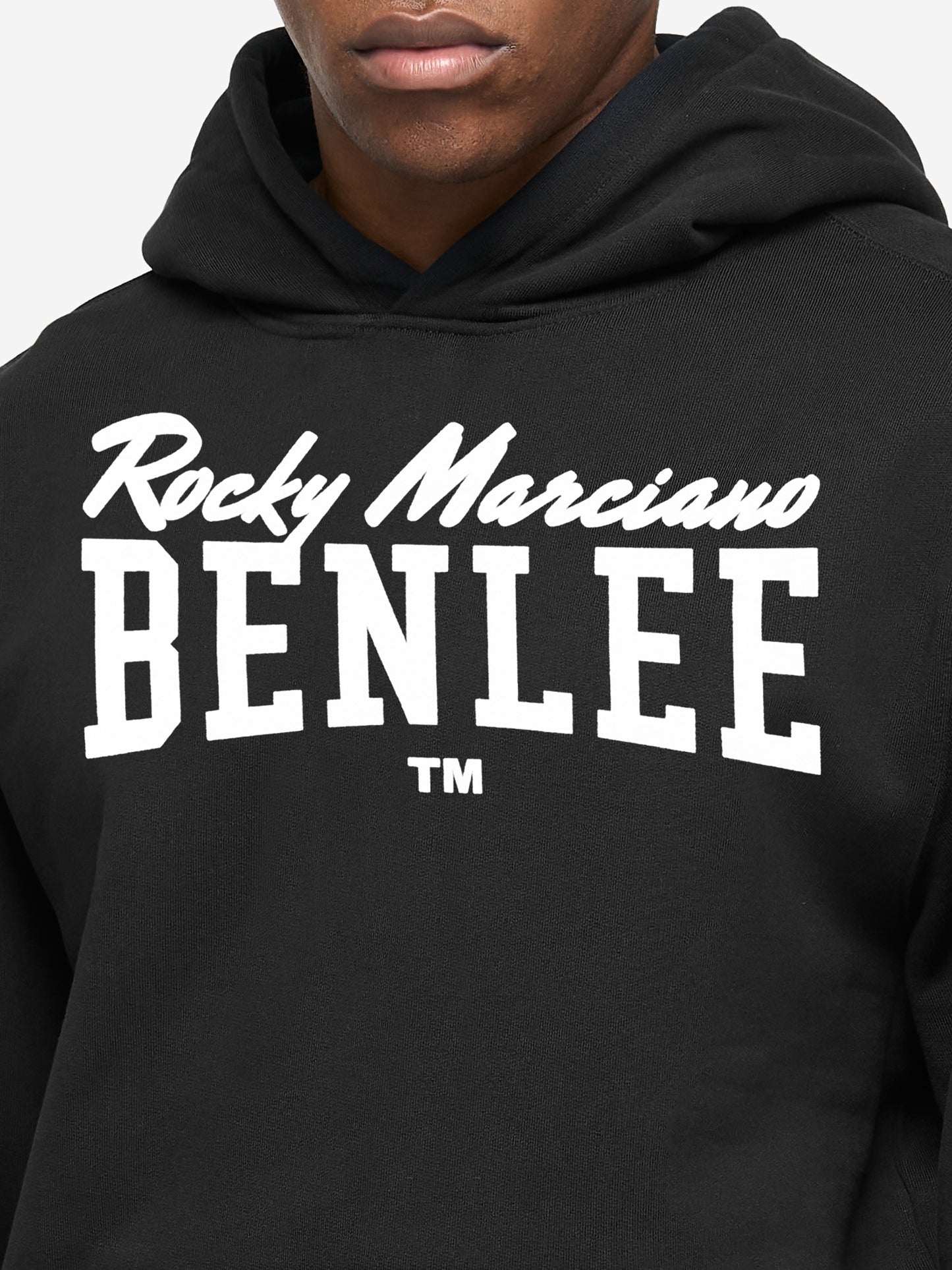 Schwarzer BENLEE Herren Kapuzenpullover mit Print, reguläre Passform