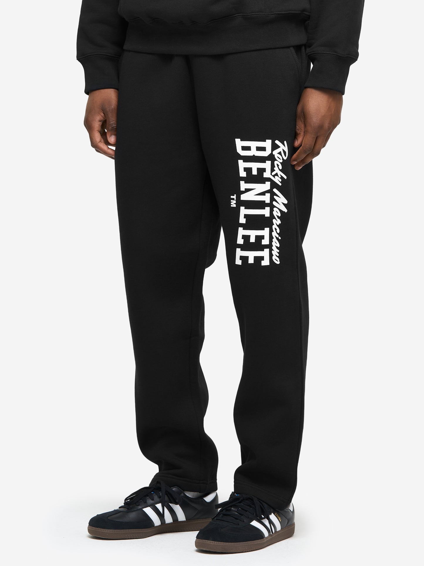  Schwarze BENLEE Herren Jogginghose mit Logo, reguläre Passform