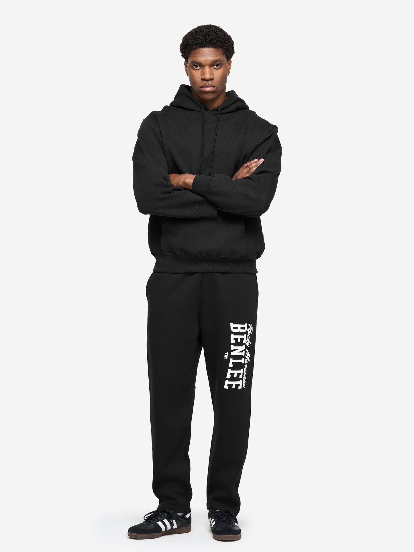  Schwarze BENLEE Herren Jogginghose mit Logo, reguläre Passform