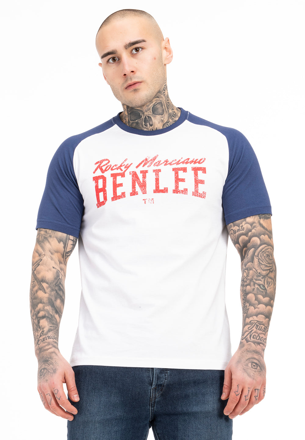 BENLEE  190772 Everet T-Shirt Weiss Navy Rot