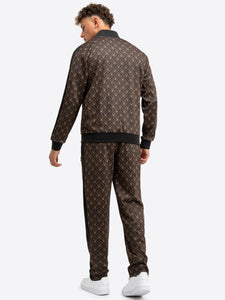 BENLEE 190798 Art Deco Jogginganzug Schwarz/ Gold