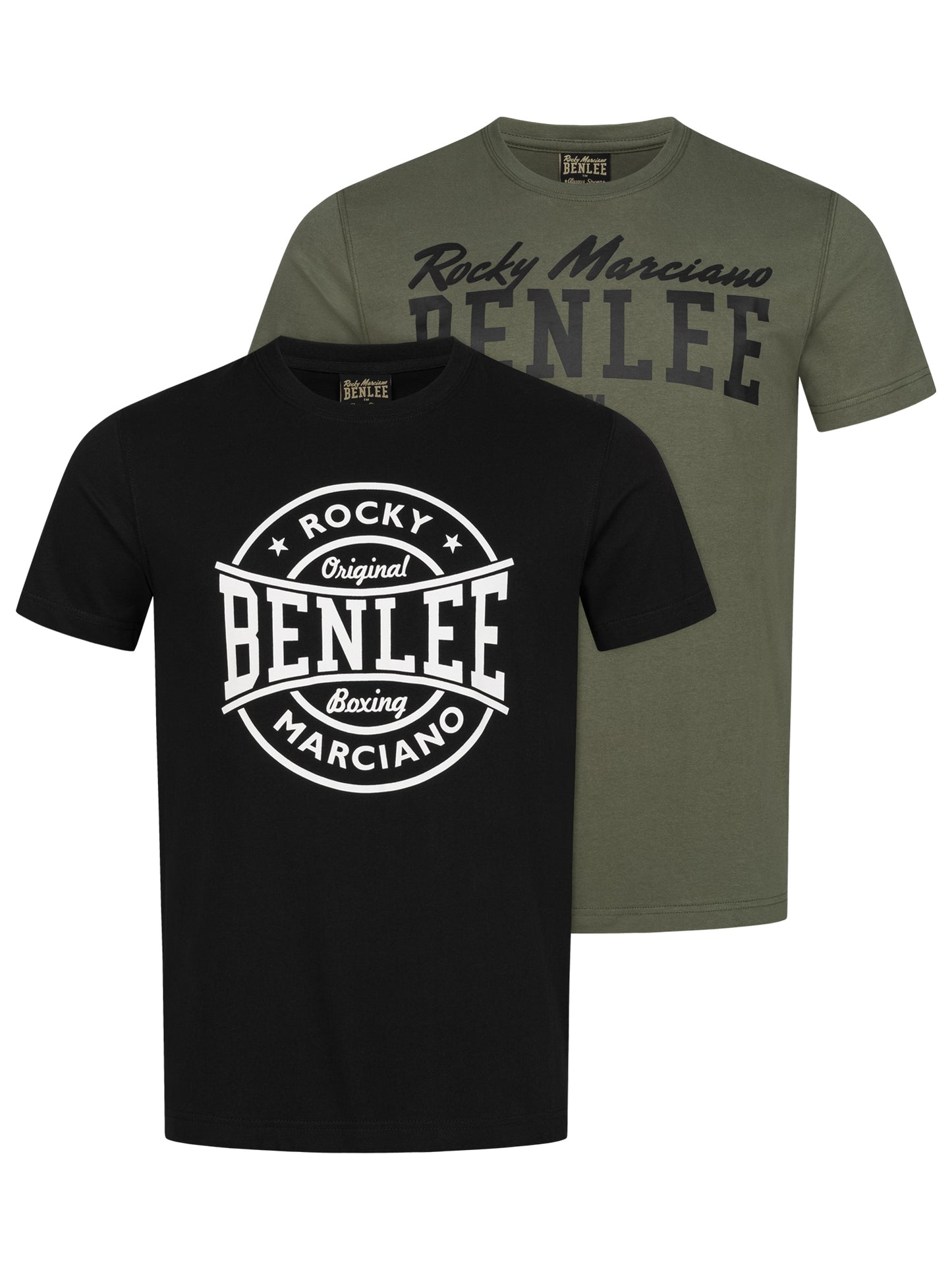 BENLEE Herren T-Shirt 2er Pack schwarz olive