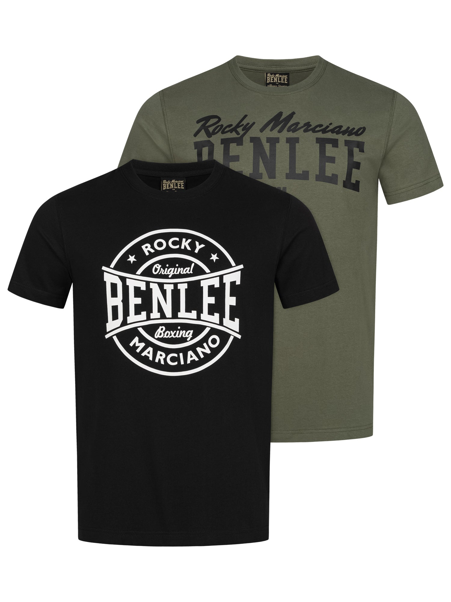 BENLEE Herren T-Shirt 2er Pack schwarz olive