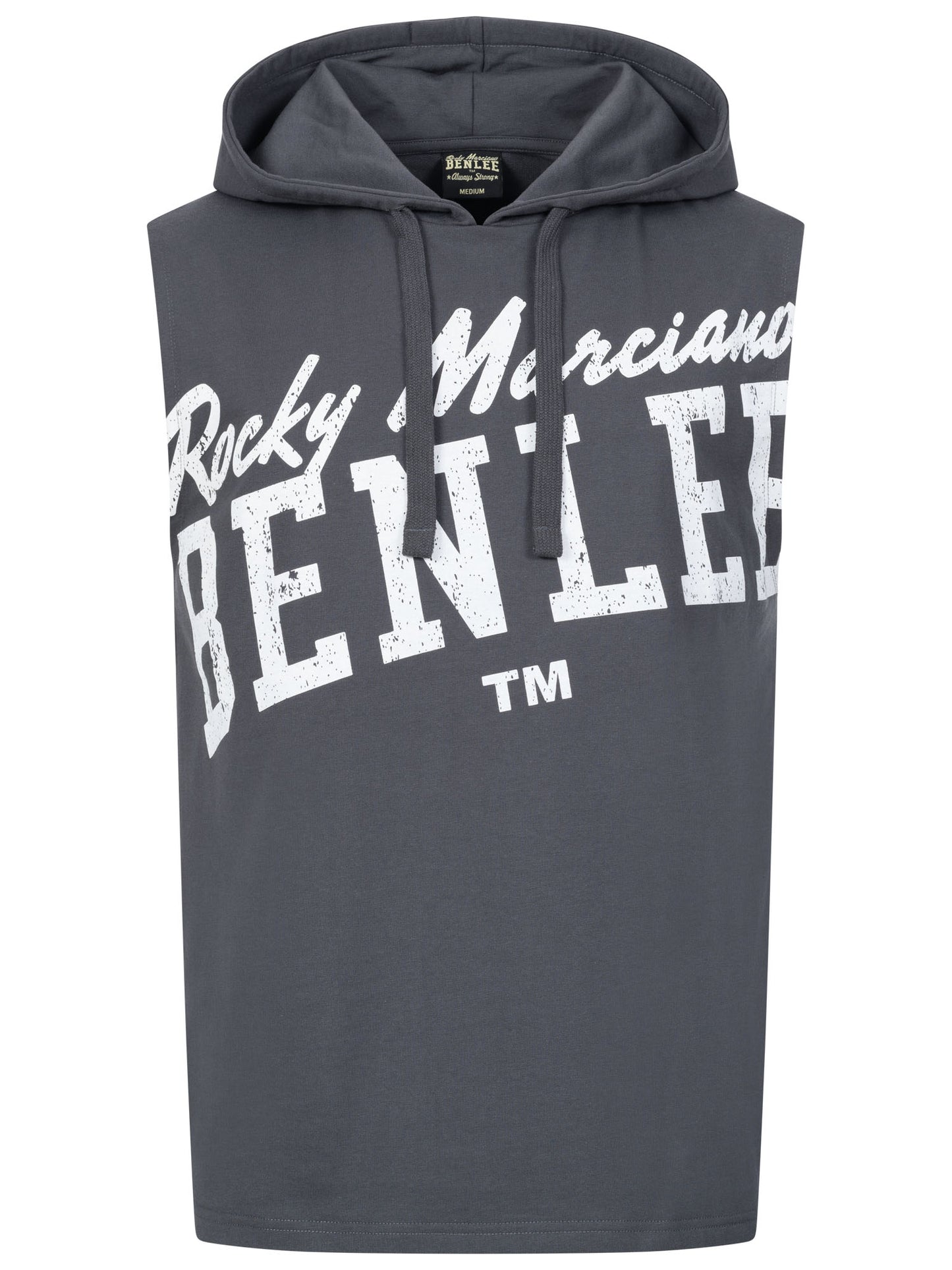 BENLEE ärmelloser Hoodie mit Kapuze und grossem Logo-Aufdruck auf der Brust.