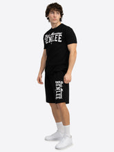Laden Sie das Bild in den Galerie-Viewer, BENLEE 190817 Surry T-Shirt &amp; Shorts Set Schwarz
