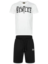Laden Sie das Bild in den Galerie-Viewer, BENLEE 190818 Rees T-Shirt &amp; Short Set Weiss/Schwarz
