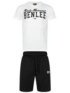 BENLEE 190818 Rees T-Shirt & Short Set Weiss/Schwarz