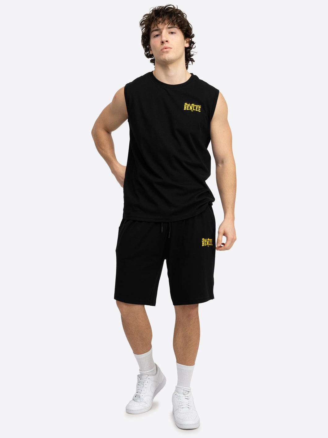 BENLEE 190819 Levant Singlet & Shorts Set Schwarz