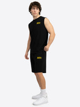 Laden Sie das Bild in den Galerie-Viewer, BENLEE 190819 Levant Singlet &amp; Shorts Set Schwarz
