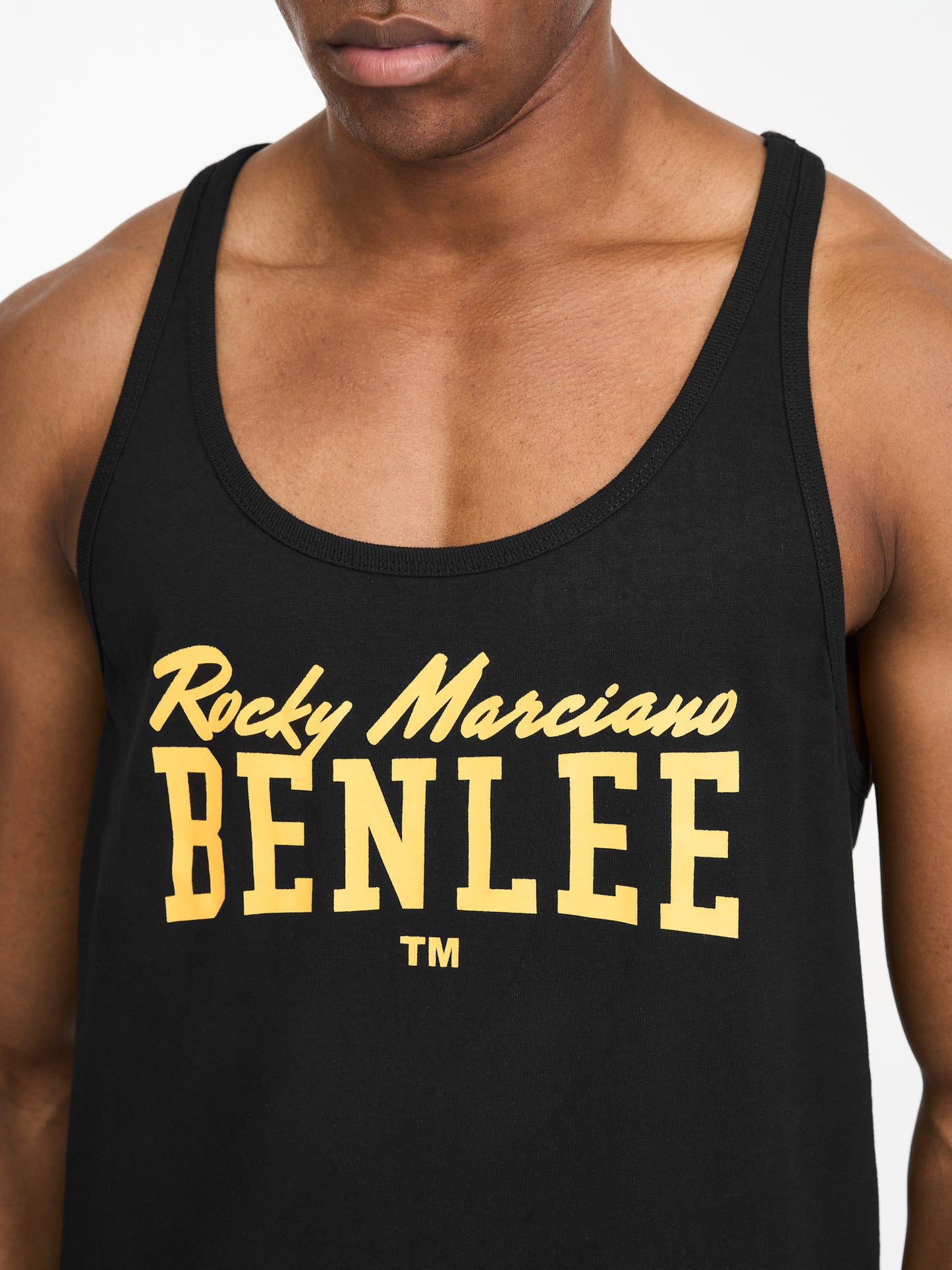 BENLEE Herren Singlet schwarz mit Logo-Druck