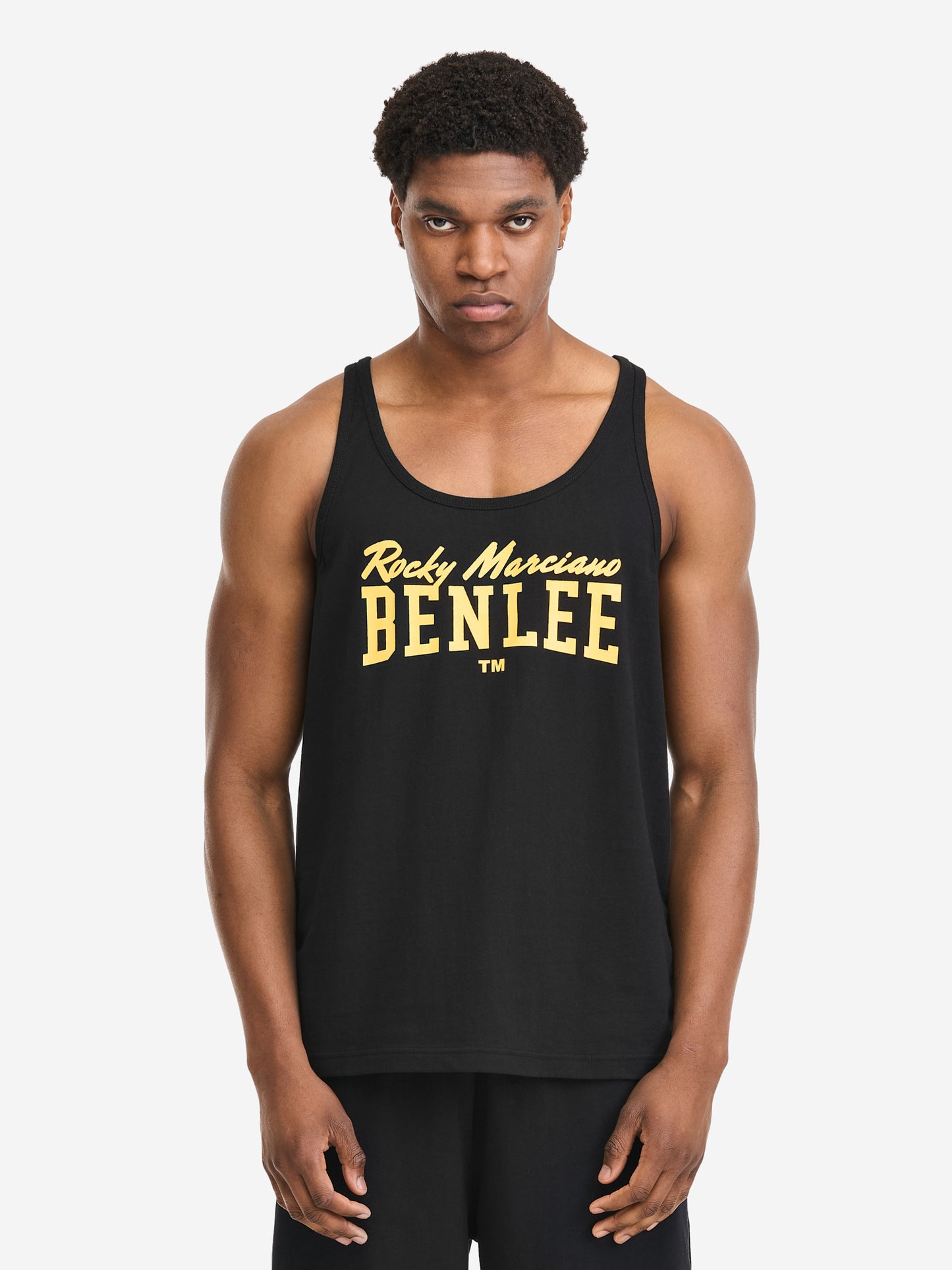 BENLEE Herren Singlet schwarz mit Logo-Druck