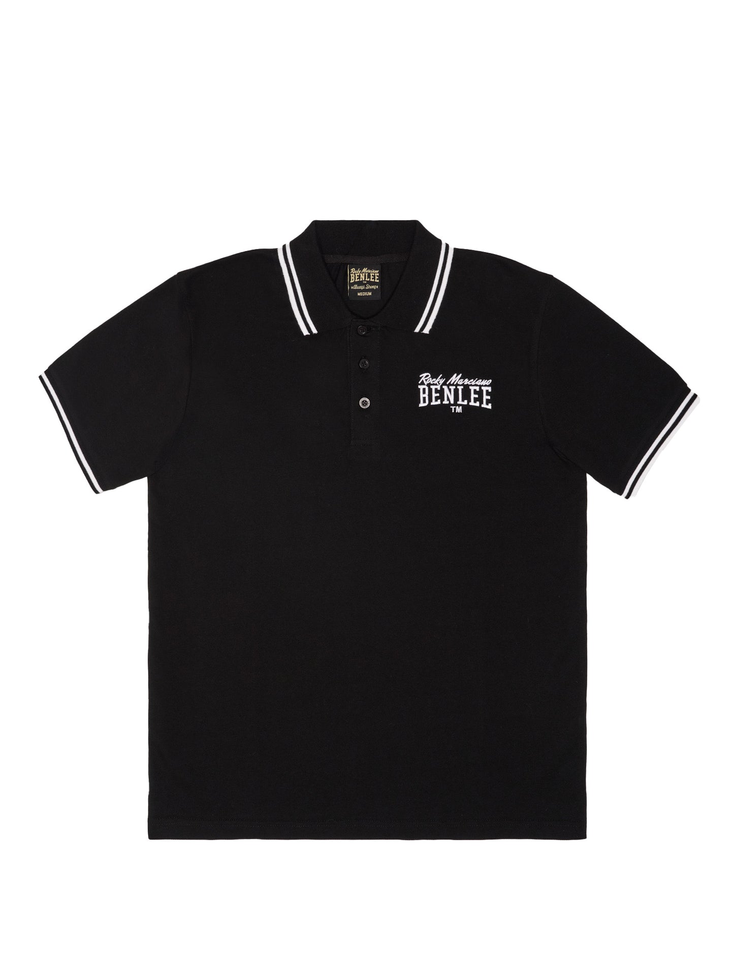 Schwarzes Herren Poloshirt mit Logo Stickerei von Benlee Rocky Marciano