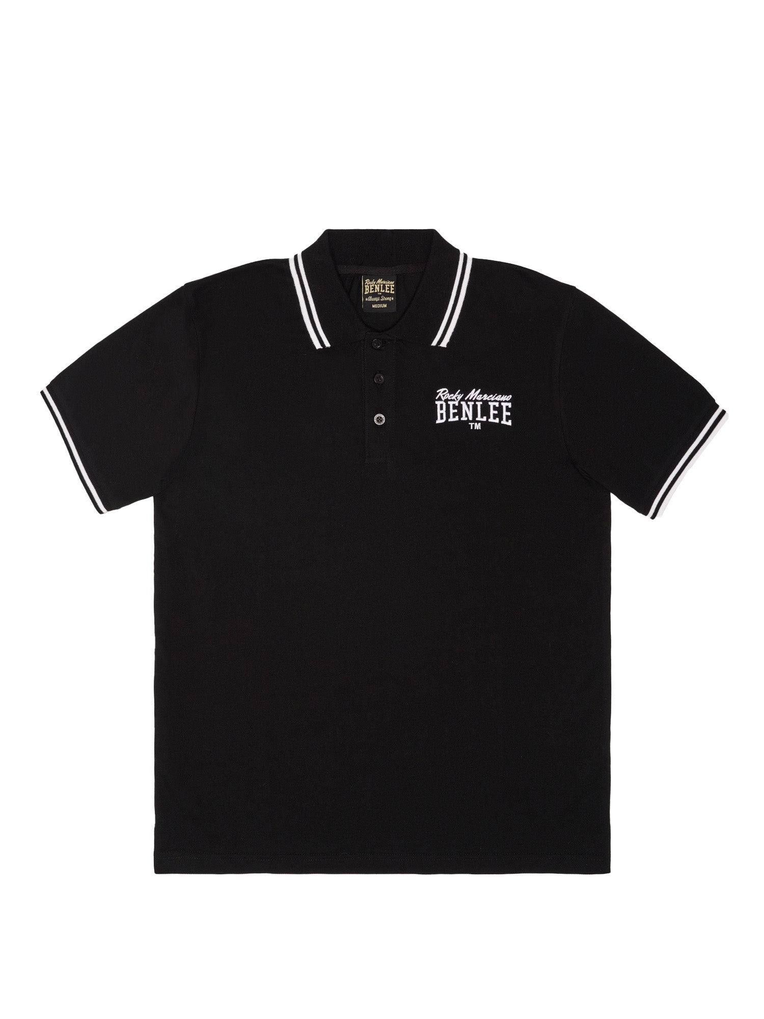 Schwarzes Herren Poloshirt mit Logo Stickerei von Benlee Rocky Marciano