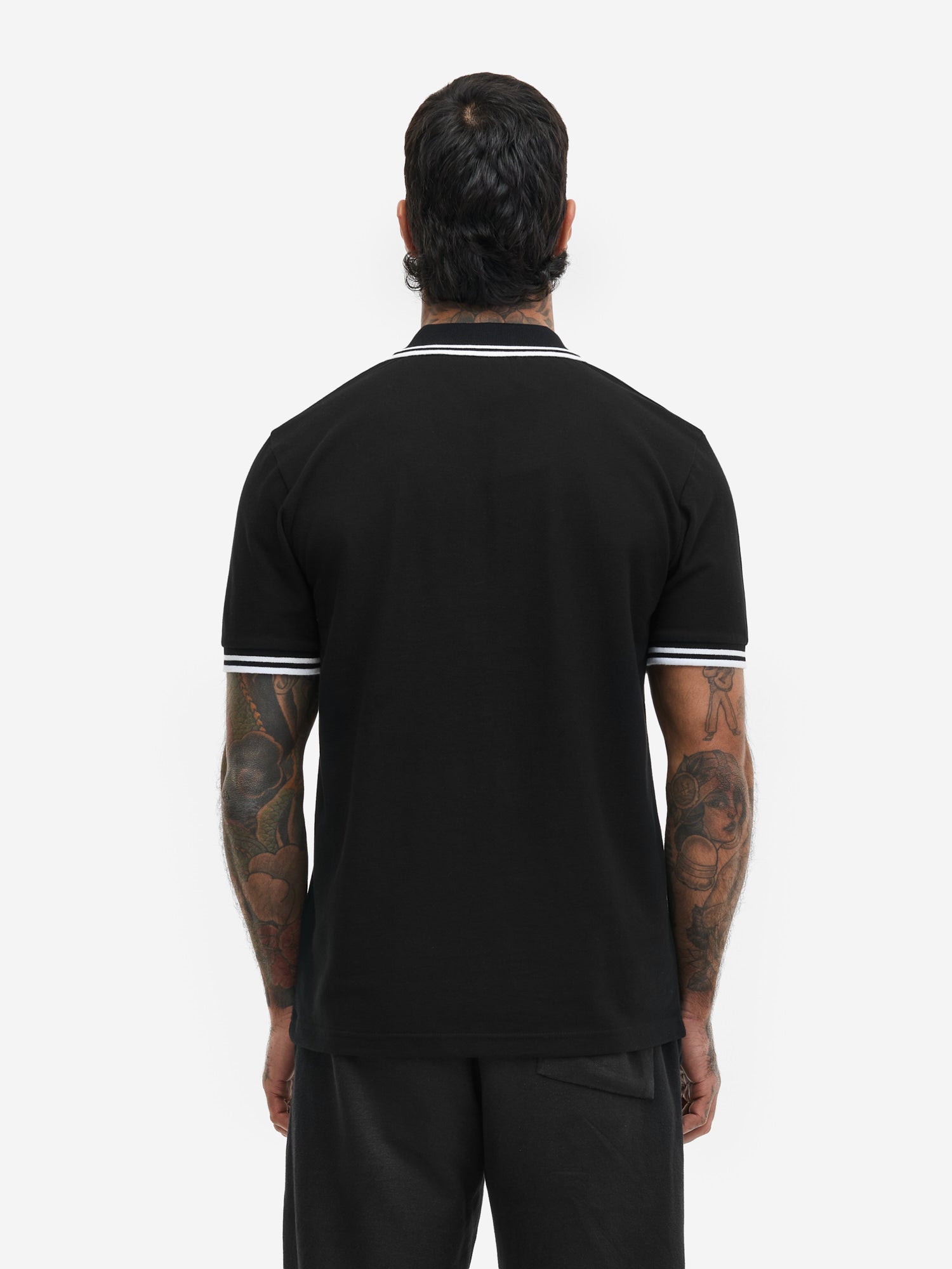 Benlee Poloshirt Schwarz für Männer normale Passform Rückseite