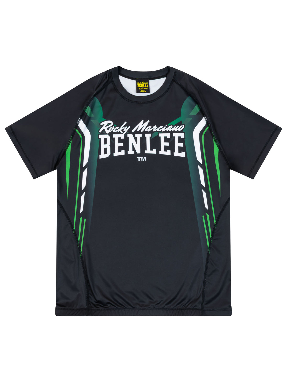 Benlee Herren Rashguard Kurzarm in Schwarz für Kampfsport und Fitness.
