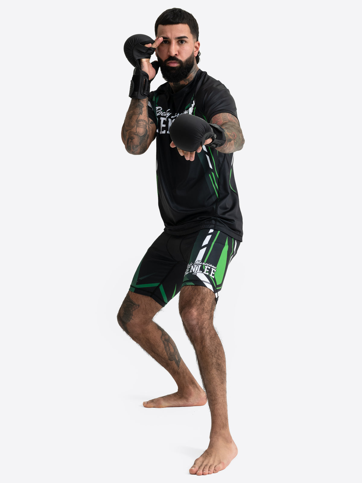 Benlee Herren Rashguard Kurzarm in Schwarz für Kampfsport und Fitness.