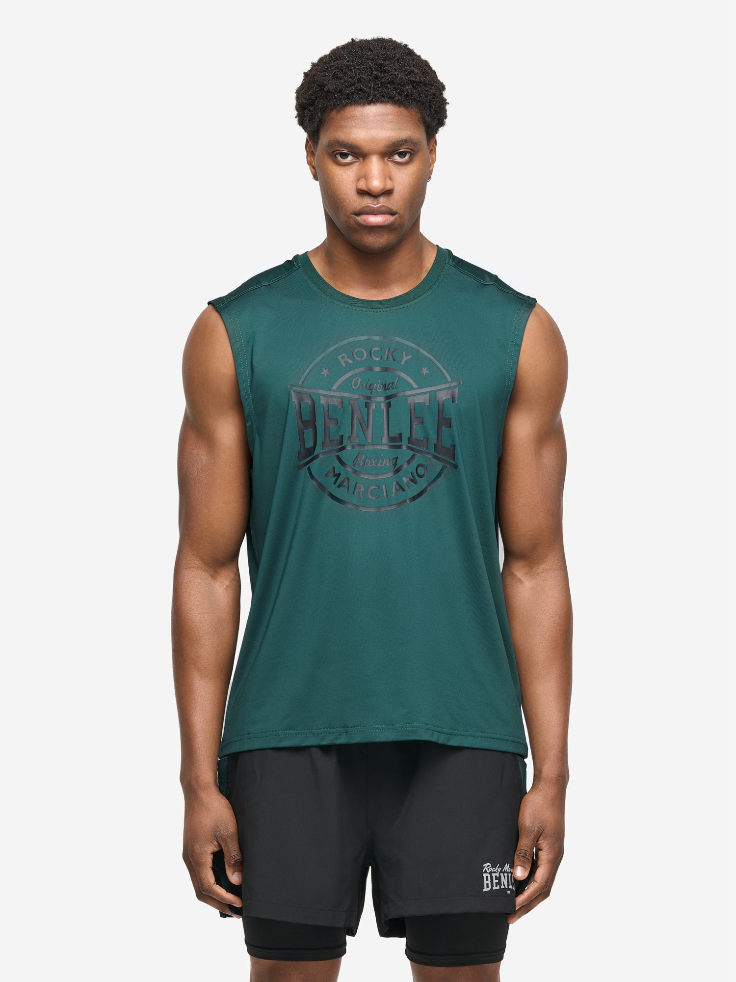 BENLEE Herren Singlet grün, ärmelloses T-Shirt mit Logo