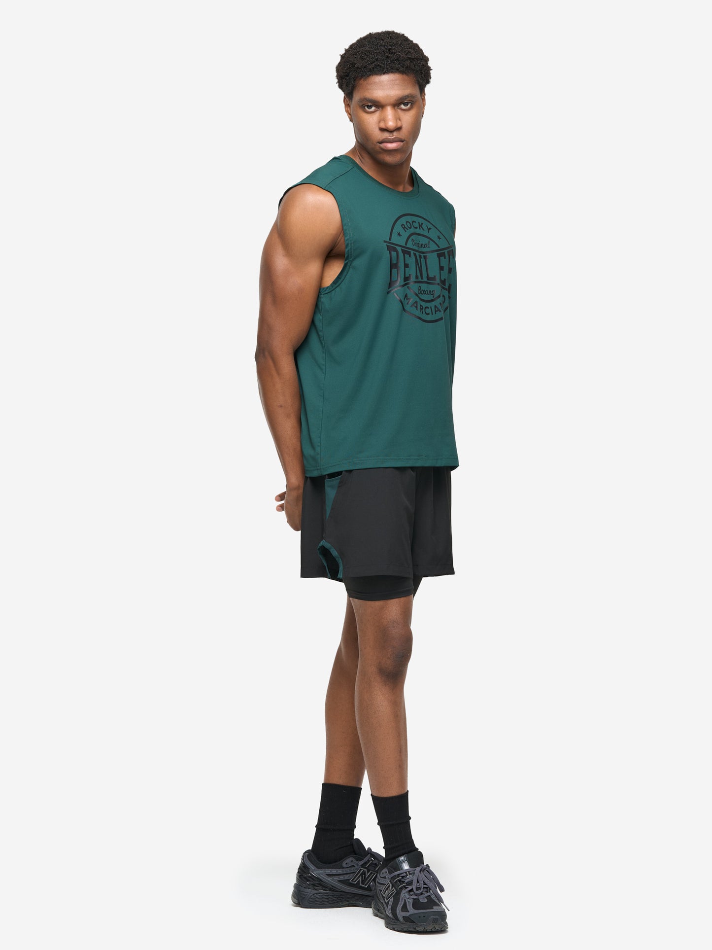 BENLEE Herren Singlet grün, ärmelloses T-Shirt mit Logo